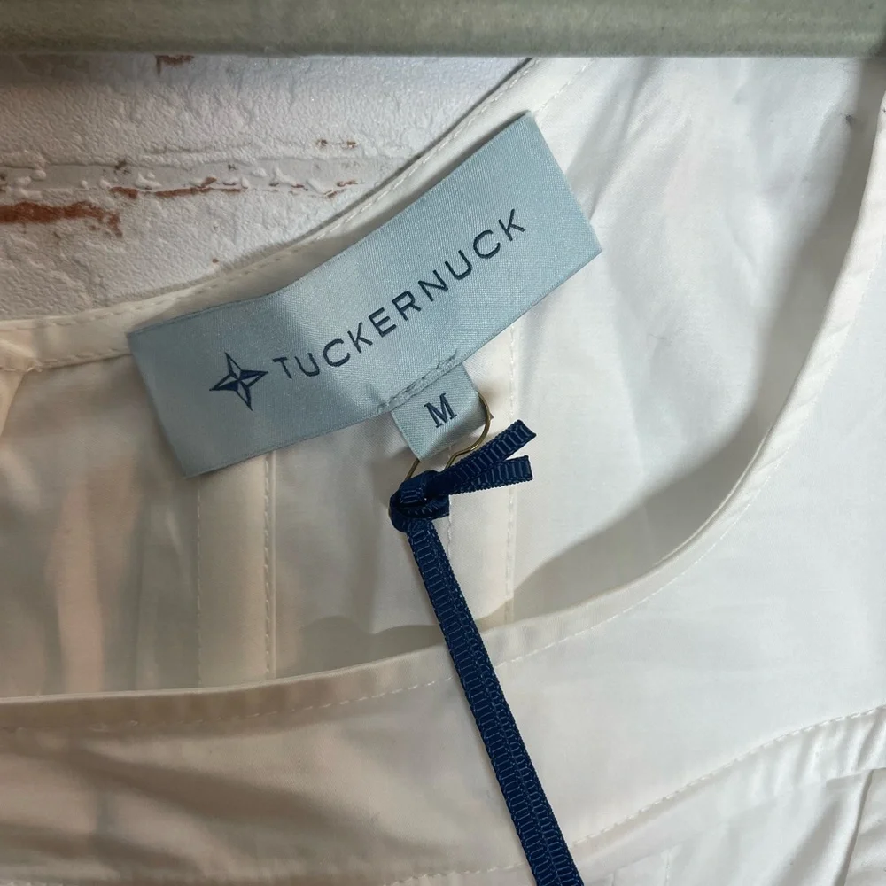 NWT Tuckernuck White Neely Puff Sleeve Blouse SzS